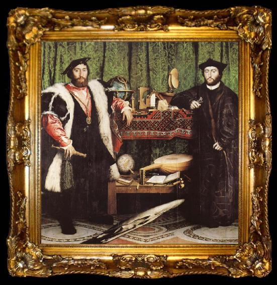 framed  HOLBEIN, Hans the Younger The French Ambassadors, ta009-2